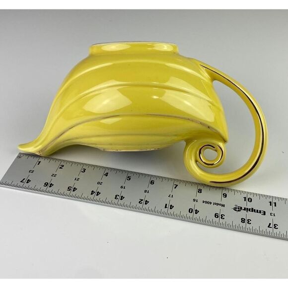 MCM Hall China 6-cup Aladdin Genie Lamp Teapot Canary Yellow Gold Trim Gorgeous - Picture 4 of 7